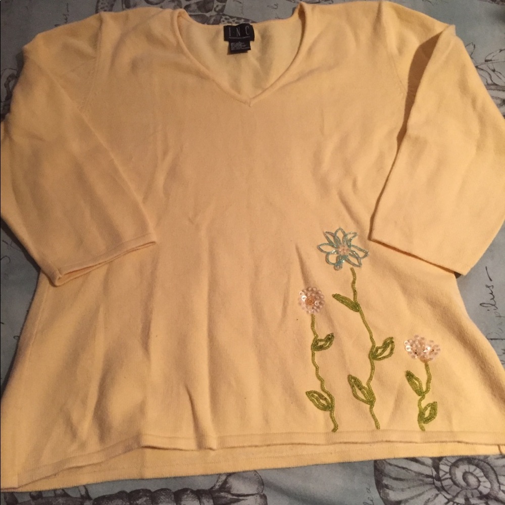 INC  sweater with beading - large